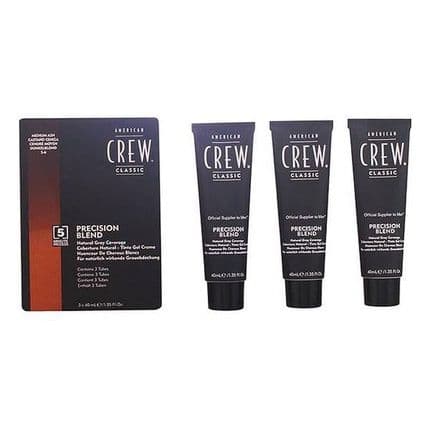 American Crew CLASSIC: PRECISION BLEND Natural Gray Coverage 5-6 Medium ASH 3 x 40 ml