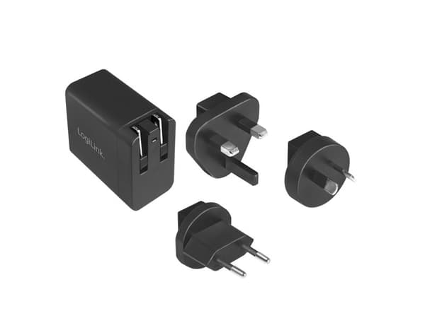 LogiLink PA0188, Innendørs, AC, 12 V, Sort