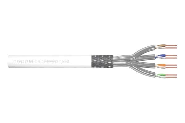 DIGITUS Professional - Massekabel - 305 m - SFTP - CAT 7 - halogenfri, solid - hvit, RAL 9003