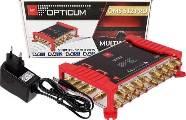 Opticum Multiswitch 5/12 Opticum OMS 512 PRO + zasilacz