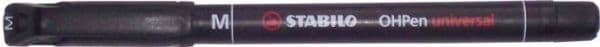 STABILO OHPen, Sort, Sort, Plast, Medium, 1 mm, CE