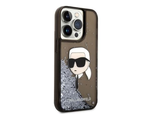 Karl Lagerfeld Glitter Karl’s hode- etui til iPhone 14 Pro Max - svart