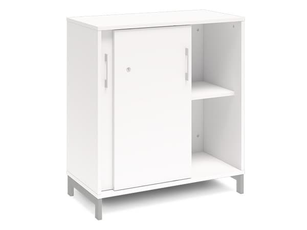 Kontorskåp DNA 800x890 mm vit/alugrå 2A4