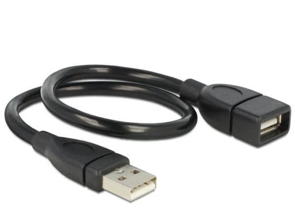 DeLOCK ShapeCable - USB forlængerkabel - USB (hun) til USB (han) - 35 cm - lajittelu
