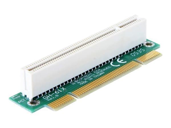 Delock Riser Card PCI Angled 90° Left insertion - Kort för stigare