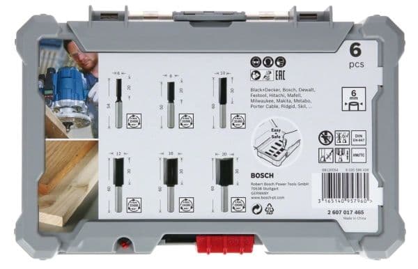 Bosch frässtillsats HM rak 8 mm 6 delar