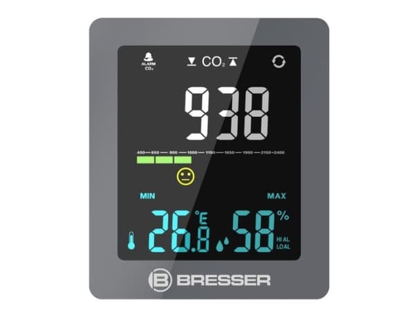 Bresser Smile - Thermo-hygro-CO2-måler - digital - grå