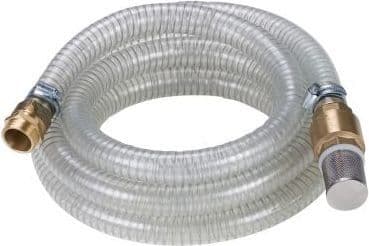 Einhell Einhell sugeslange med messing adapter 1" Ø25 mm. 4 meter klar