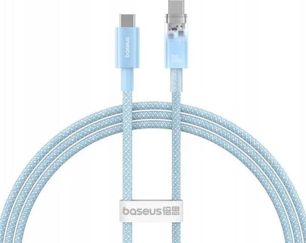Baseus USB-C till USB-C kabel - 1 m - blå
