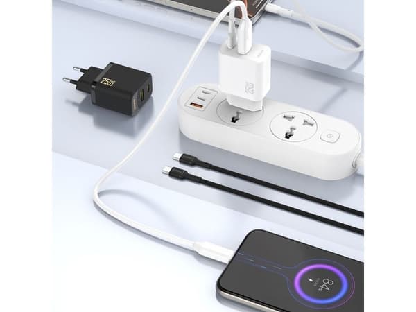 Dudao A26TEU sovitin 25Watt GaN 1xUSB-C 1xUSB-A Lajittelu
