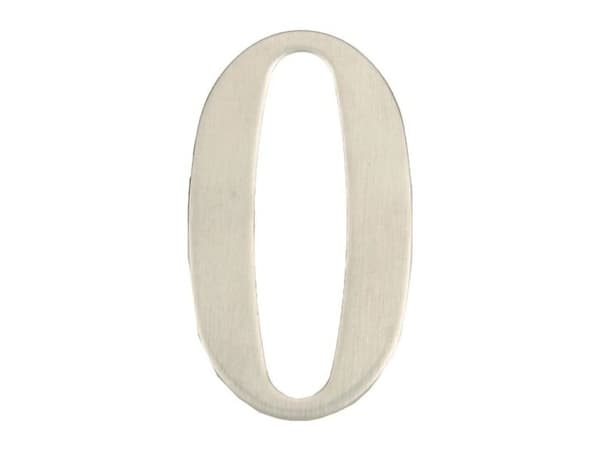 Husnummer dörr 0 SS-0 62 mm rostfritt stål