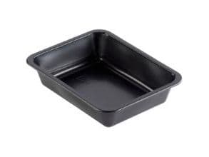 Bakke 1-rum 227x178x50 mm Rektangulær PP Sort,216 Stk/krt