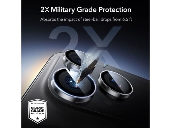 ESR Armorite kamerabeskyttelse til iPhone 14 Pro / Pro Max / 15 Pro / Pro Max / 16 Pro / Pro Max / 17 Pro / Pro Max - klar