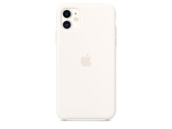Apple - Skydd för mobiltelefon - silikon - vit - för iPhone 11
