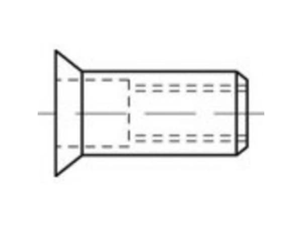 TOOLCRAFT TO-5444277 Sokkoniittimutteri M10 Teräs 100 kpl