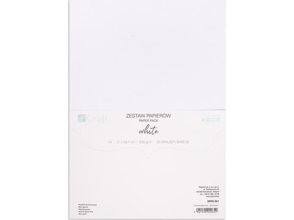 Set med 220 g vitt A4-papper 20 ark