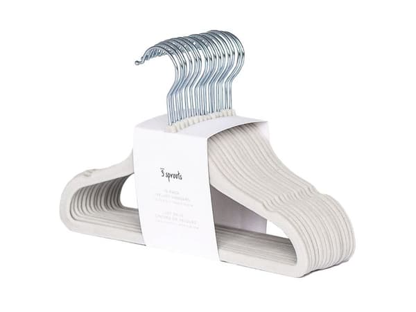 3 Sprout Velour-ripustin (15 kpl), harmaa