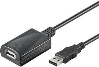 Goobay 68876, 5 m, USB A, USB A, USB 2.0, Hankjønn/hunkjønn, Sort