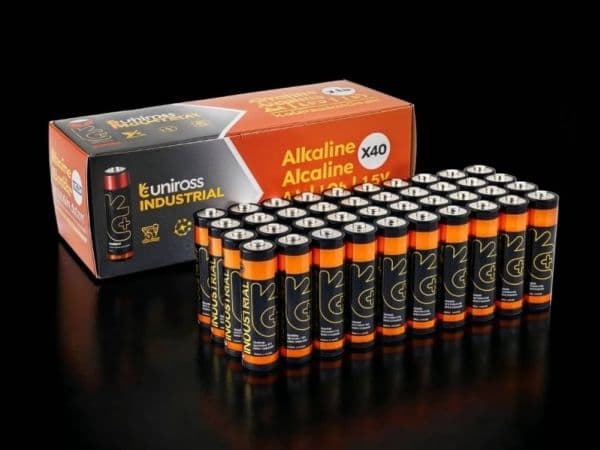 Uniross Industrial Alkaline LR06 batterier - 40 stk.