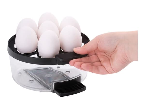 Cloer 6070 - Eggkoker - 435 W - rustfritt stål / svart