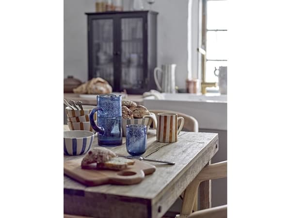 Bloomingville Tabby kanna, blå, glas