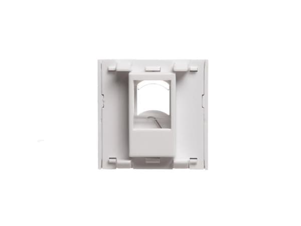 Netrack NBOX - Modulär instickbar frontplatta - vit - 1 port