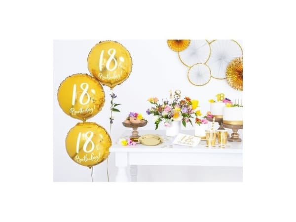 Guld paptallerkner 18 cm
