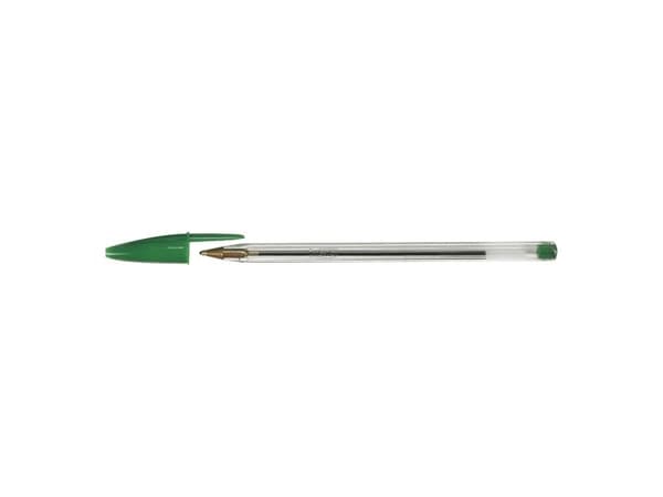 Kulspetspenna, BIC Cristal, 1 mm, medium, grön, 50 st