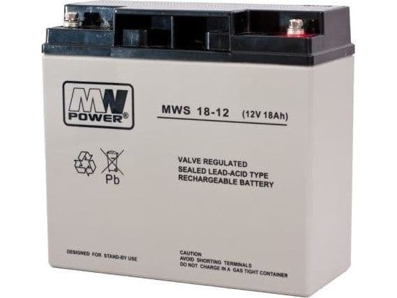 MPL Power strömbatteri 12V/18Ah (MWS/12V-18AH)