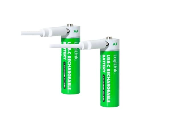LogiLink LR6RCB2 oppladbare AA-batterier litium 1850 mAh 1.5 V 2 stk