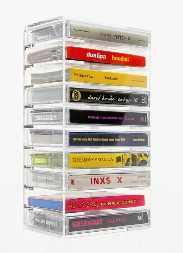 We Are Rewind - Clear Cassette Tape Rack