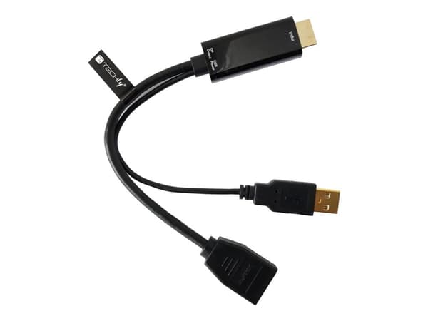 Techly HDMI to DisplayPort 4K*30Hz Adapter Cable with USB Power
