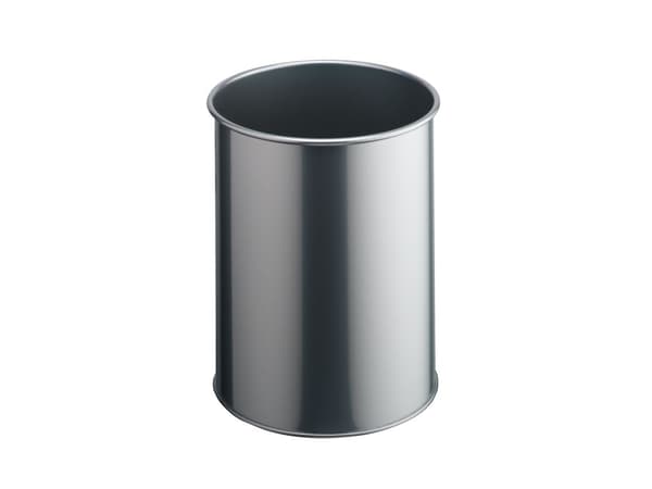 DURABLE - Avfallskurv - rund - 15 L - stål - sølv