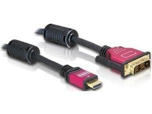 Delock - Adapterkabel - enkeltlenke - HDMI hann til DVI-D hann