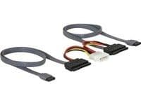 DeLOCK SATA All-in-One cable for 2x HDD, 0,5 m