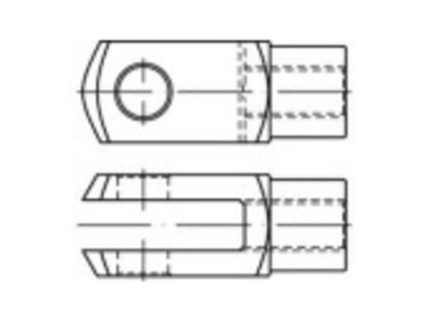 TOOLCRAFT gaffel 20 mm galvaniserat stål 147219 (10 st)