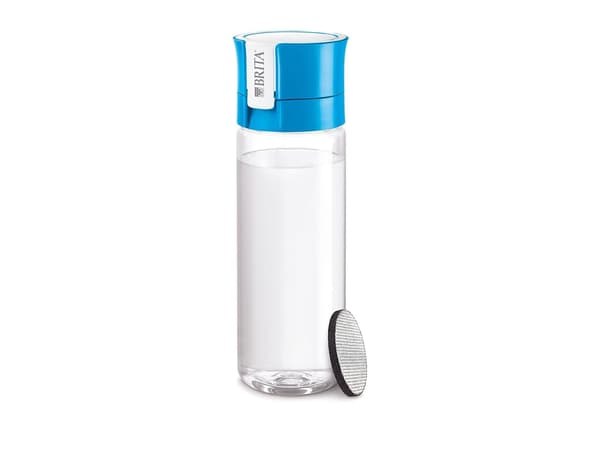Brita Fill&Go, Veden suodatuspullo, 0,6 L, Sininen, Läpinäkyvä