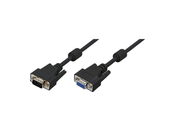 LogiLink 5m VGA, 5 m, VGA (D-Sub), VGA (D-Sub), Sort, Hankjønn/hunkjønn, RoHS