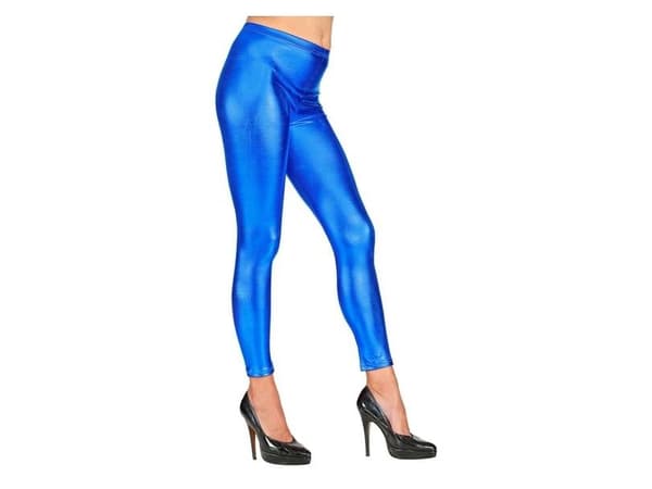 Leggings metallic Blå