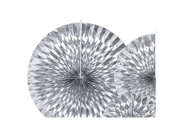 PartyDeco Rosetten, Dekoration, Silver, Grattis, Vägg, Alla, Ej för barn under 36 månader