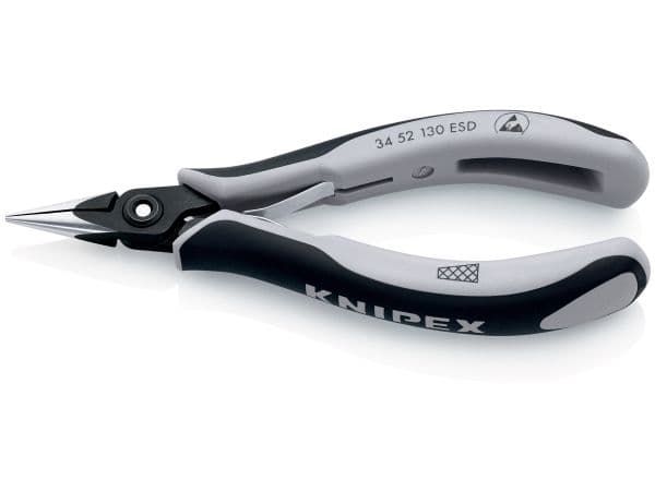 Knipex 34 52 130 ESD, Kromvanadiumstål, Sort, Grå, 130 mm, 61 g