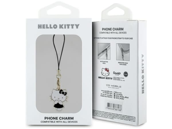 Hello Kitty Charm Kitty sött hänge - svart