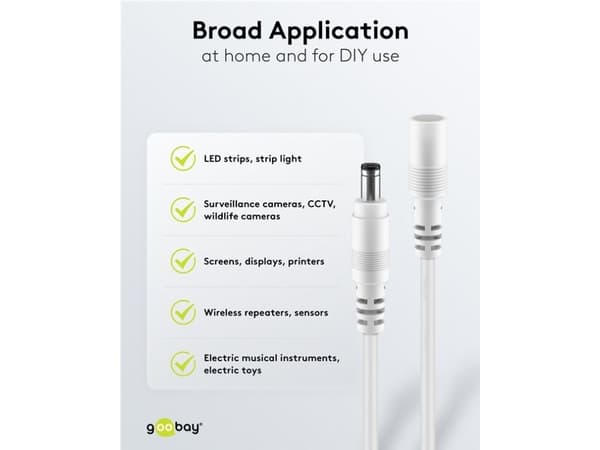 Goobay 76675, 3 m, DC, DC, DC, 5 - 24 V