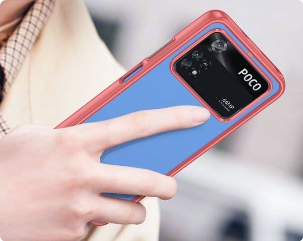 Outer Space Case silikonskal till Xiaomi Poco M4 Pro 5G - röd