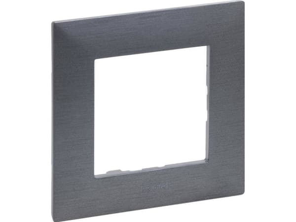 Legrand enkel ram Niloe Step 863991, borstat stål