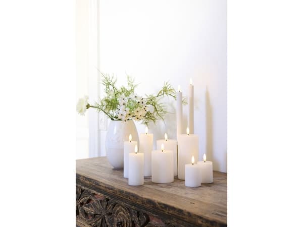 Sirius Smilla laddbart mini blockljus - vit - 2 st