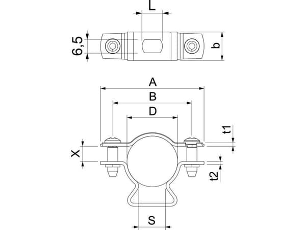 Obo Bettermann =, Stål, Stål, 8 mm, 1,5 mm