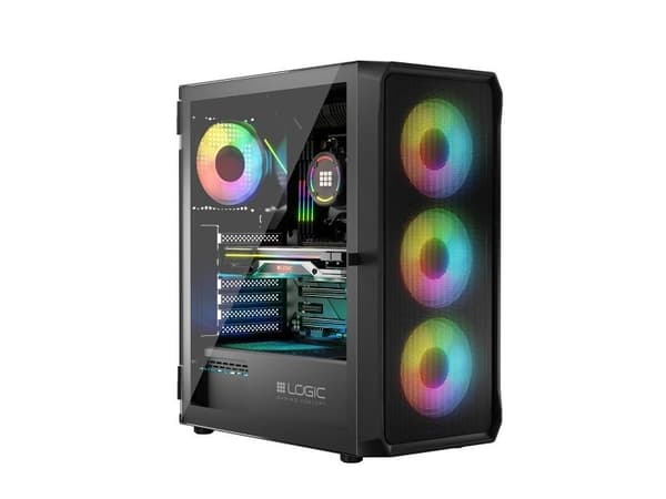 Logic PORTOS ARGB MINIDI USB 3.0 kabinet sort