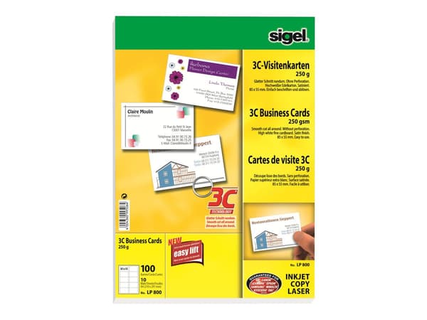 Sigel LP800, 55 mm, 85 mm, 100 kpl, 10 arkkia