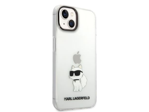 Karl Lagerfeld Ikonik Choupette-deksel til iPhone 14 Plus - transparent